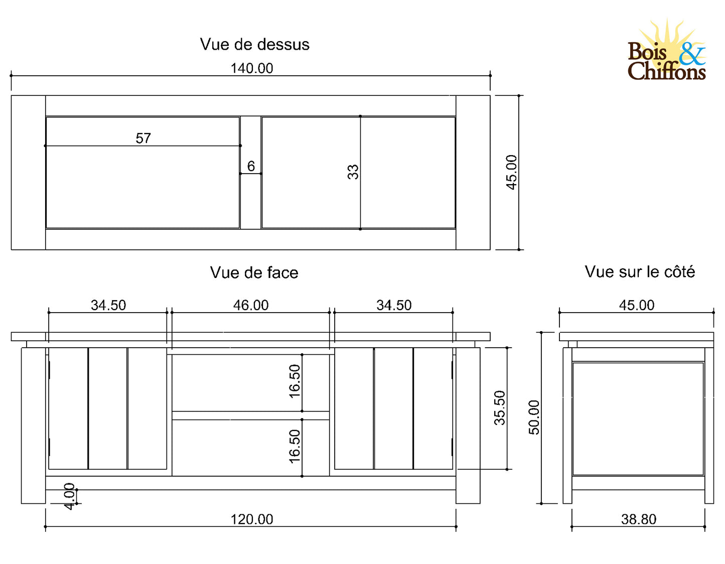 Meuble TV en Bois Massif | Acacia Moon