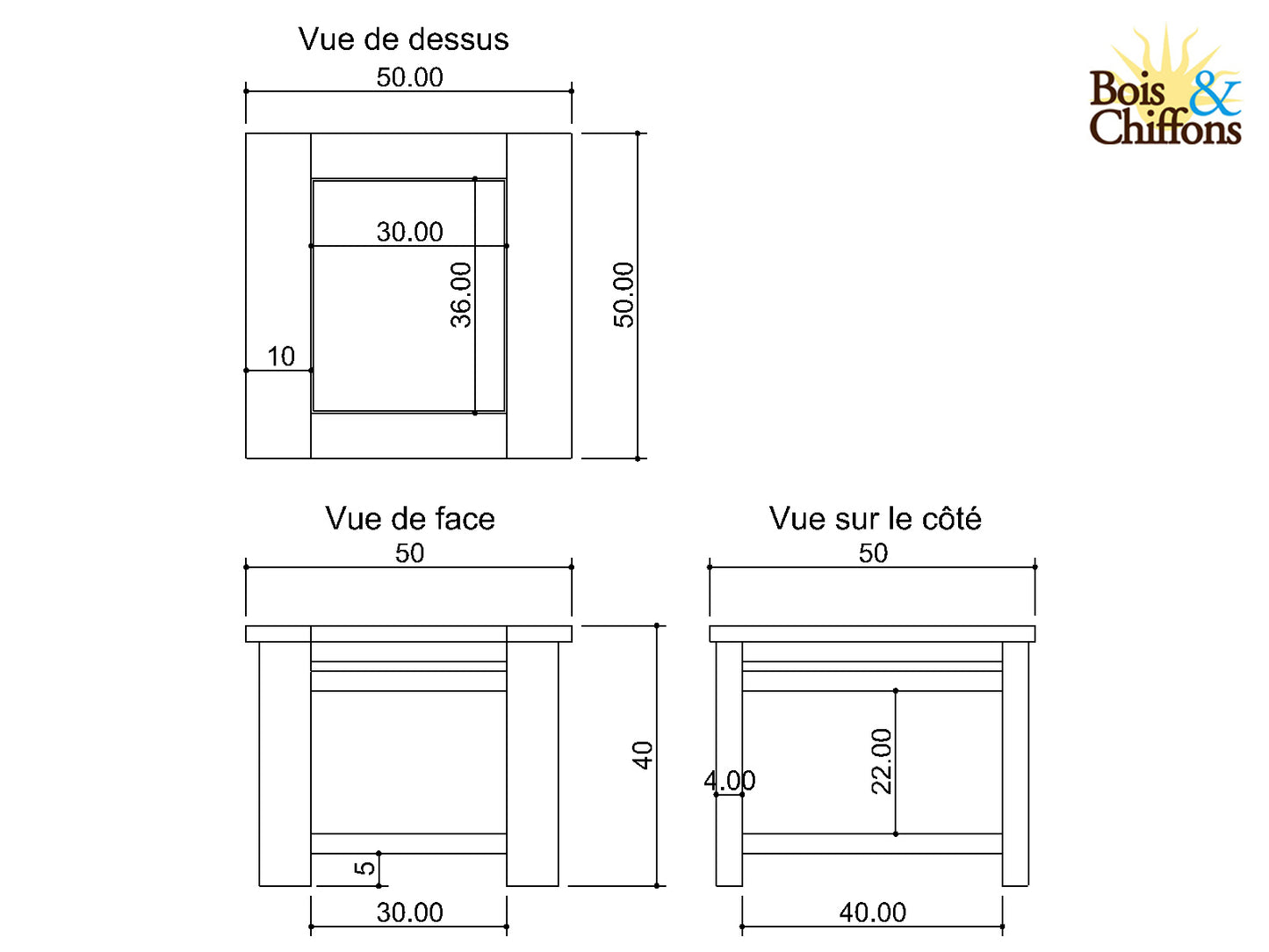 Mesa lateral de madeira maciça | Acacia Moon
