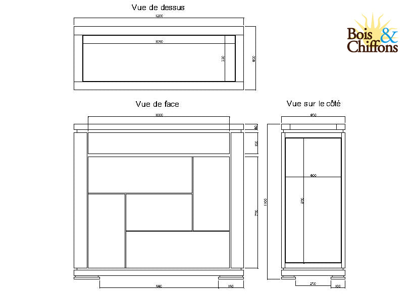 Comptoir bar bois sculpté bicolore | Acacia Maya