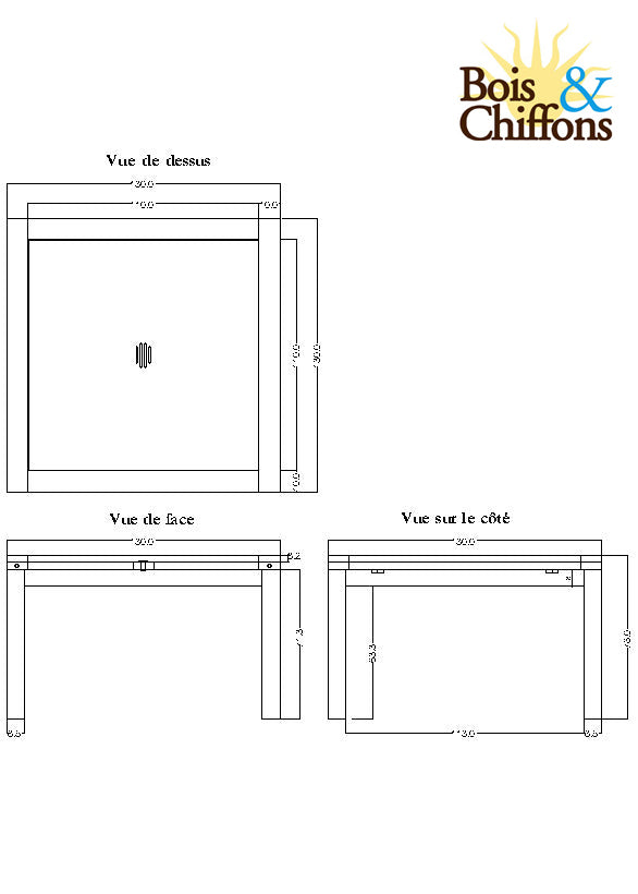 Grande table à manger carréé allonge 130 | Acacia Gordon