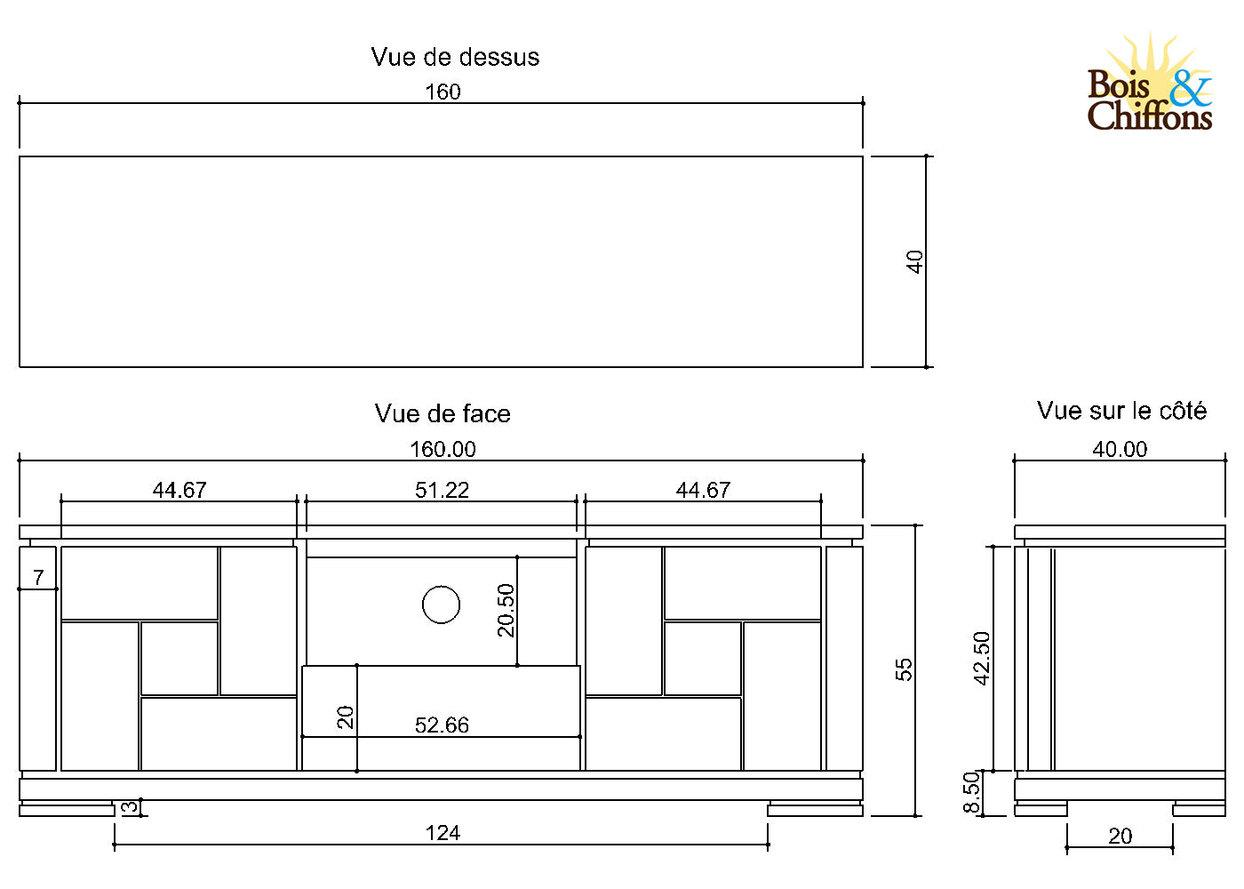 Mueble de TV de madera tallada bicolor 160 2P 1T | Acacia Maya