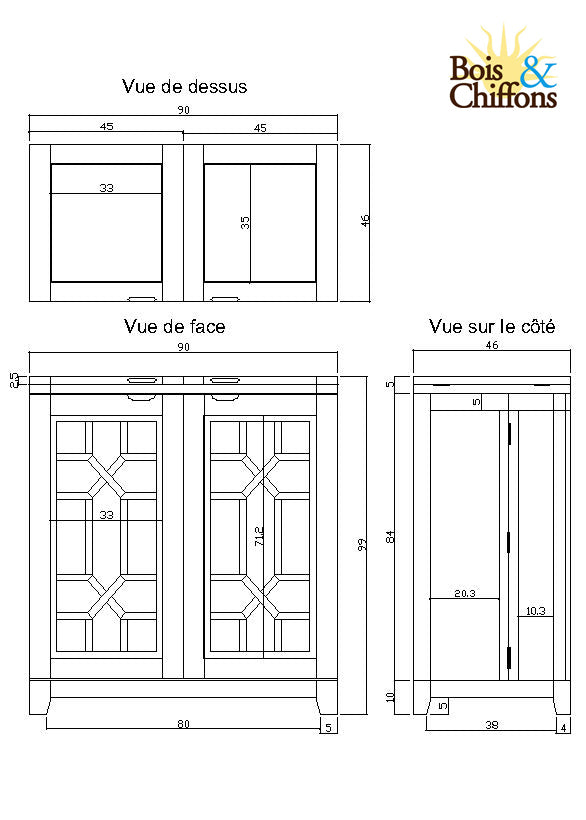 Barra dobrável em arabesco de madeira exótica | Acacia Punjab