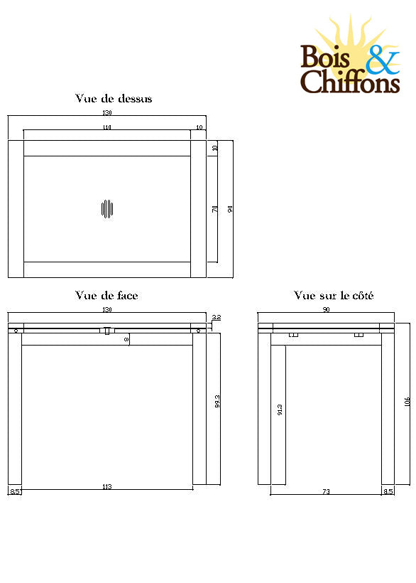 Table haute mange debout rectangulaire | Acacia Gordon