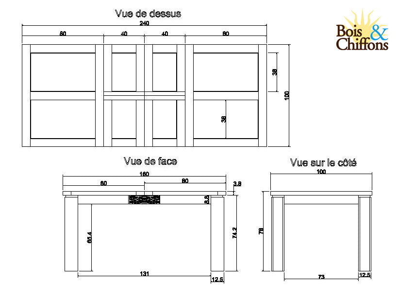 Table à manger en bois sculpté bicolore 160/240 | Acacia Maya