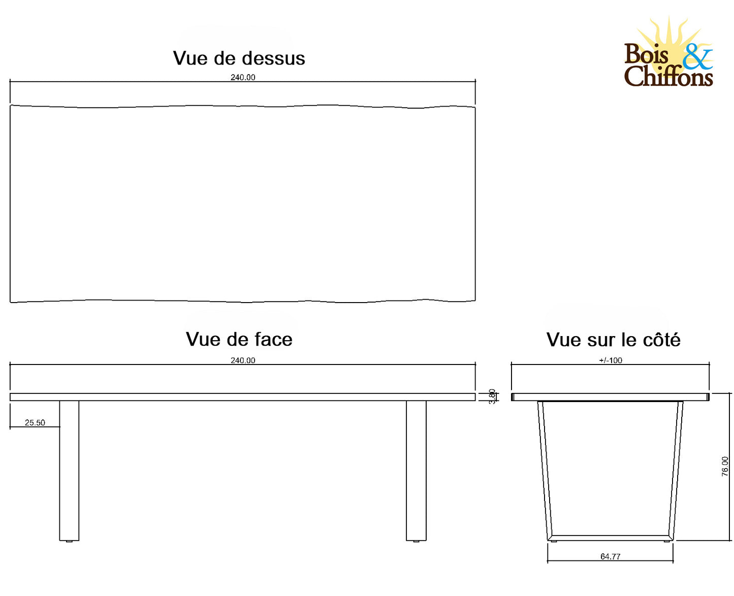 Table a manger en bois | Acacia Forest