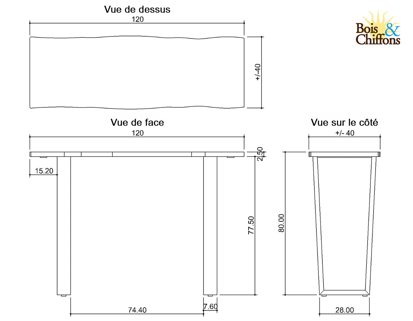 Console en bois | Acacia Forest