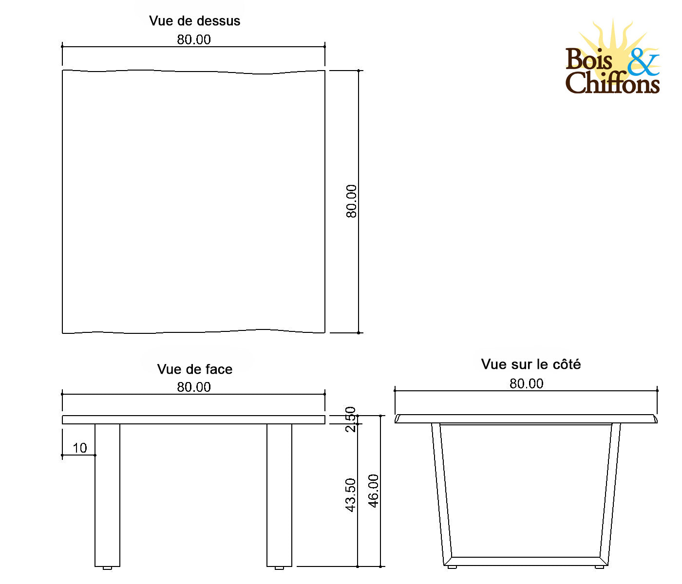Table basse carrée bois | Acacia Forest