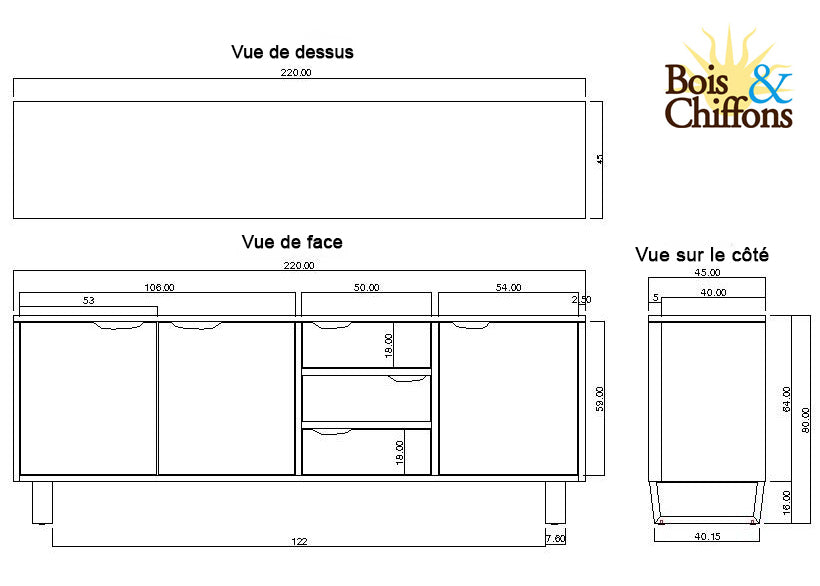 Grand buffet bois | Acacia Forest