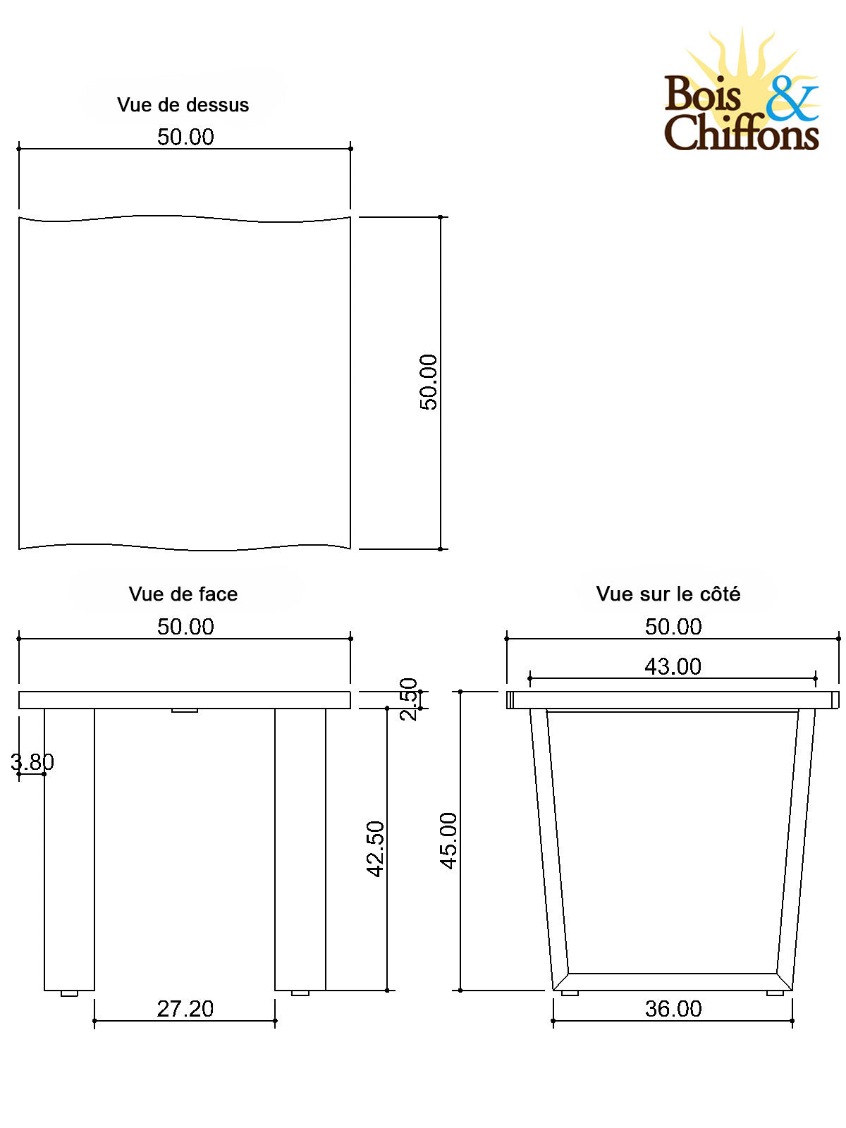 Bout de canapé bois | Acacia Forest