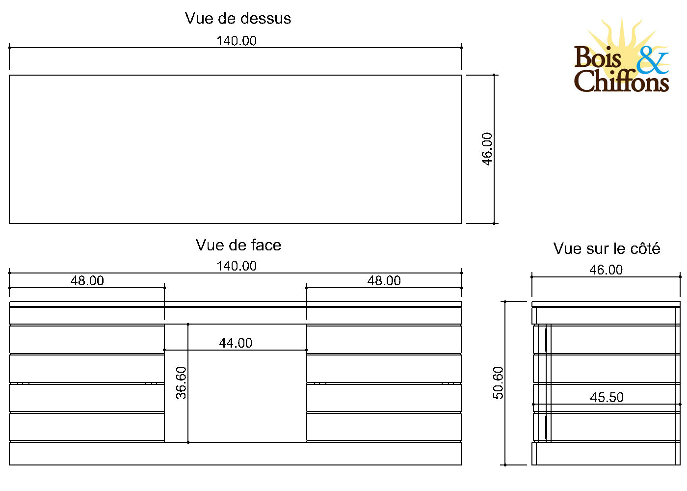 Meuble Tv bois bicolore | Manguier Herods
