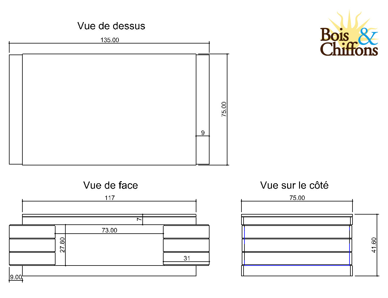 Table basse rectangulaire bois bicolore | Manguier Herods