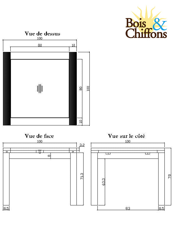 Table carrée à rallonges | Acacia Gordon