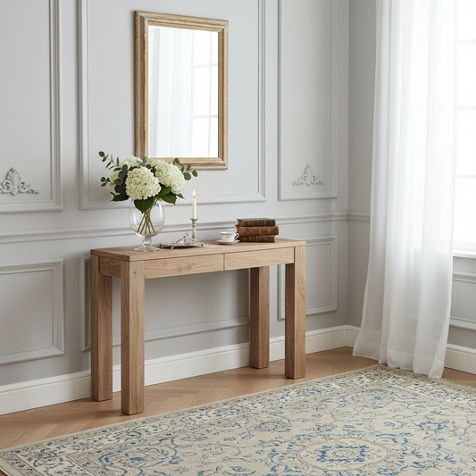Consola de madera natural con tablero de caña | Acacia Tatoo II