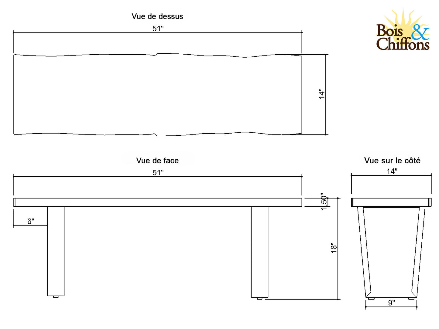 Banc en bois | Acacia Forest