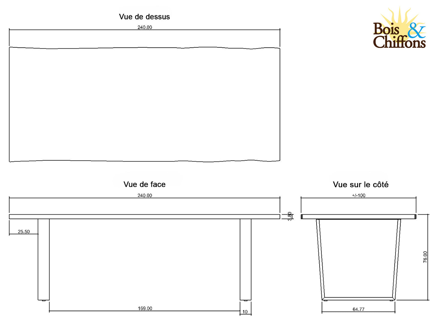Table à manger 240cm en acacia massif | Acacia Forest