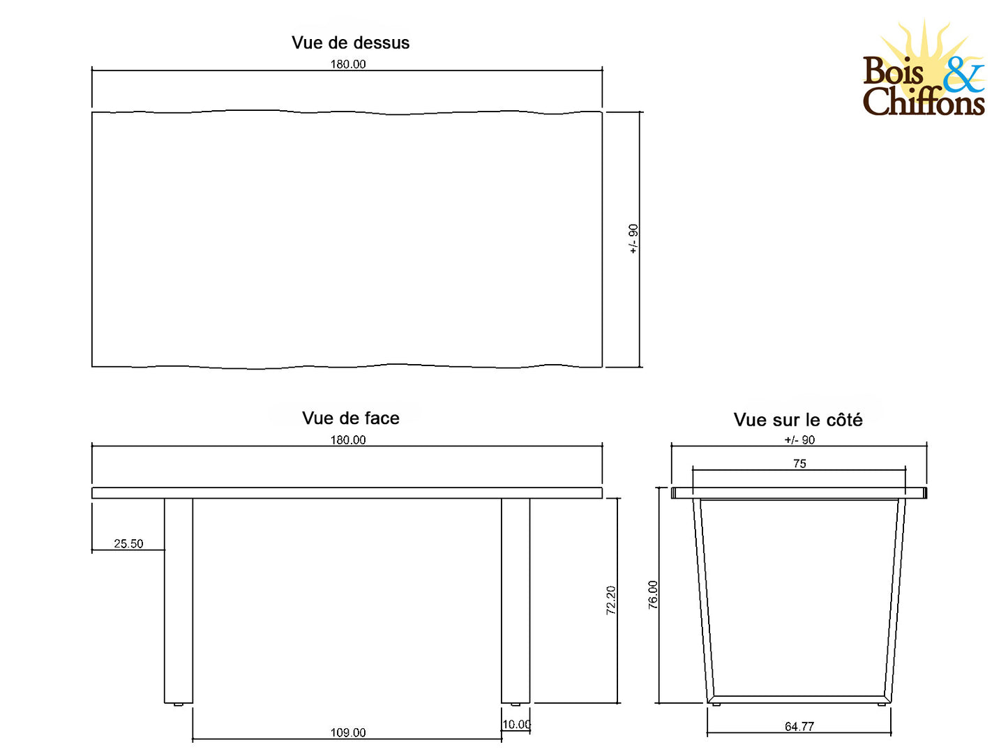 Table de repas 180cm en acacia massif | Acacia Forest