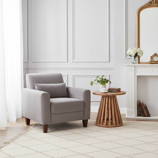 Table d'appoint ronde bois massif | Acacia Kfir