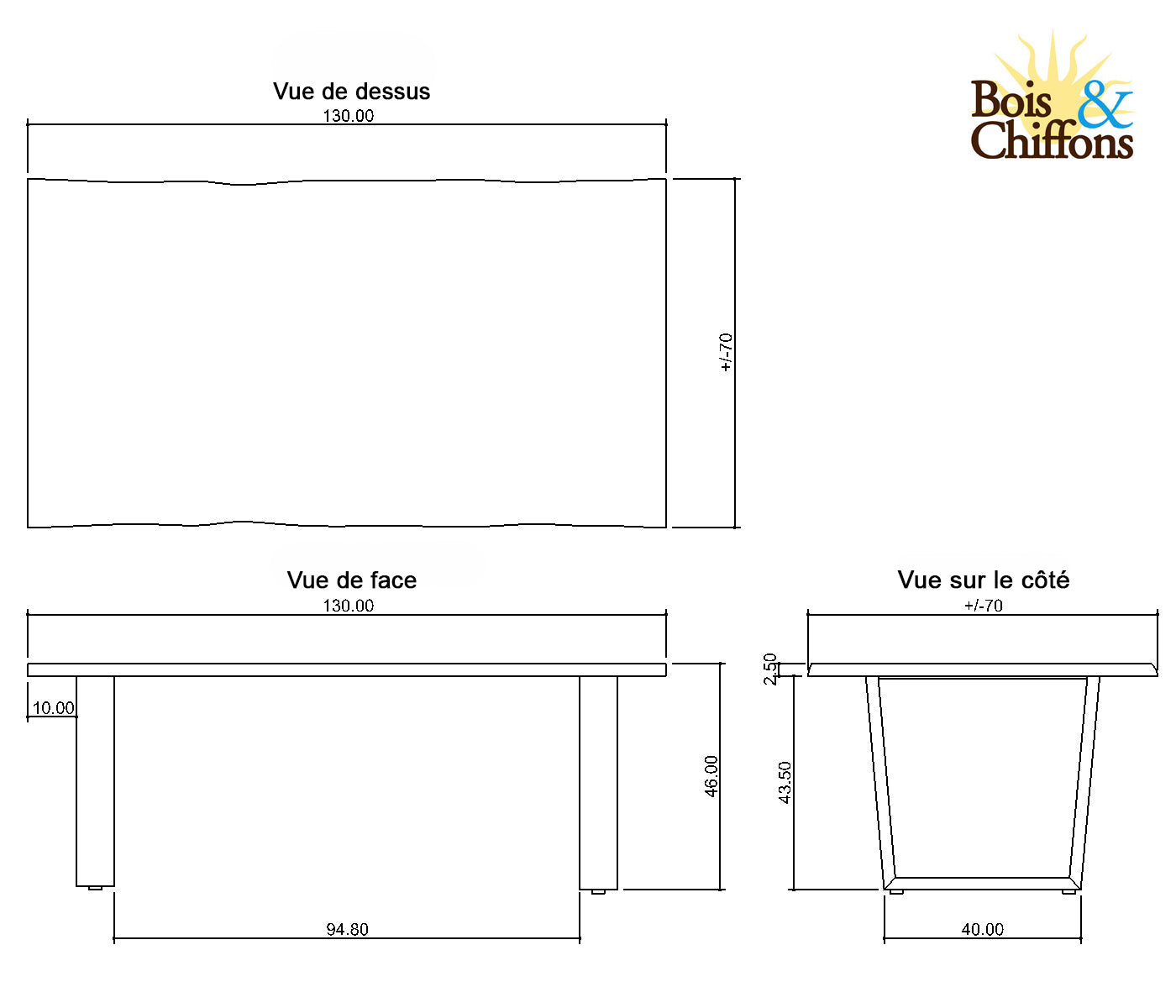 Table basse rectangulaire bois | Acacia Forest