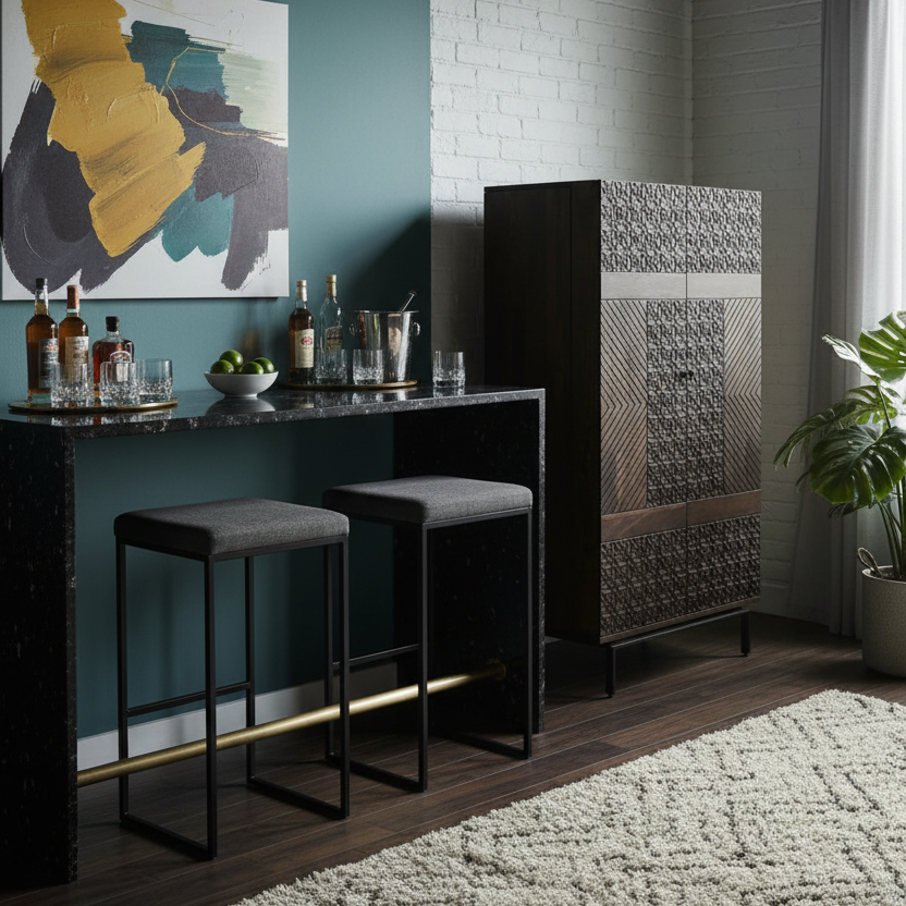 Meuble Bar avec 2 Portes | Contemporary