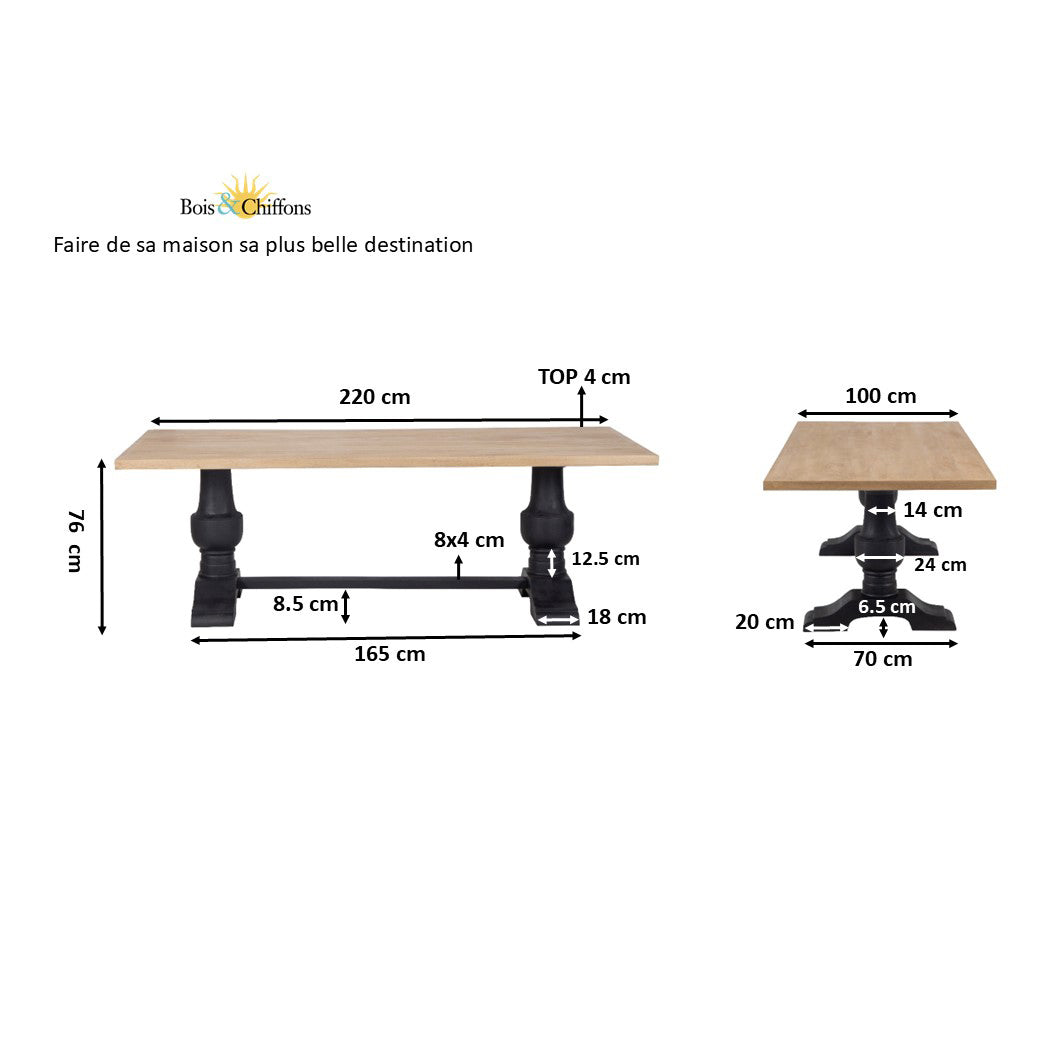 Table de repas rectangulaire | Kela