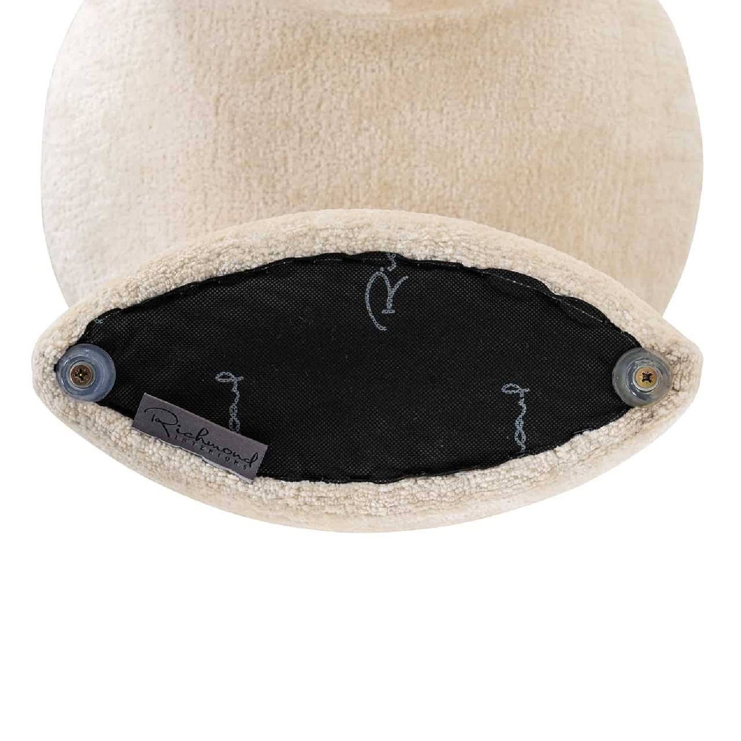 Pouf Fargo blanc chenille (Bergen 900 blanc chenille)