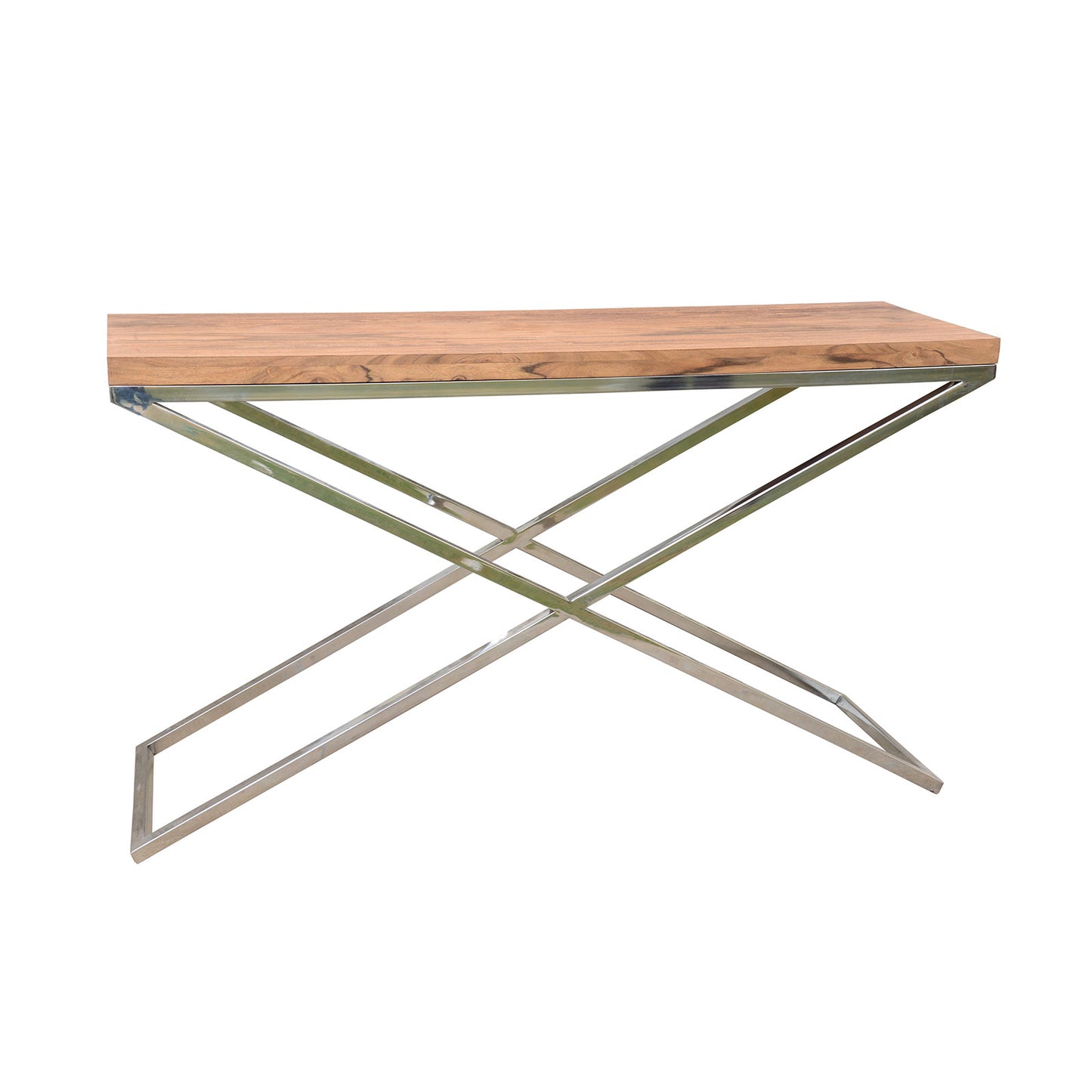 CONSOLE DE 140 CM COM PERNAS EM FORMATO X EM INOX II