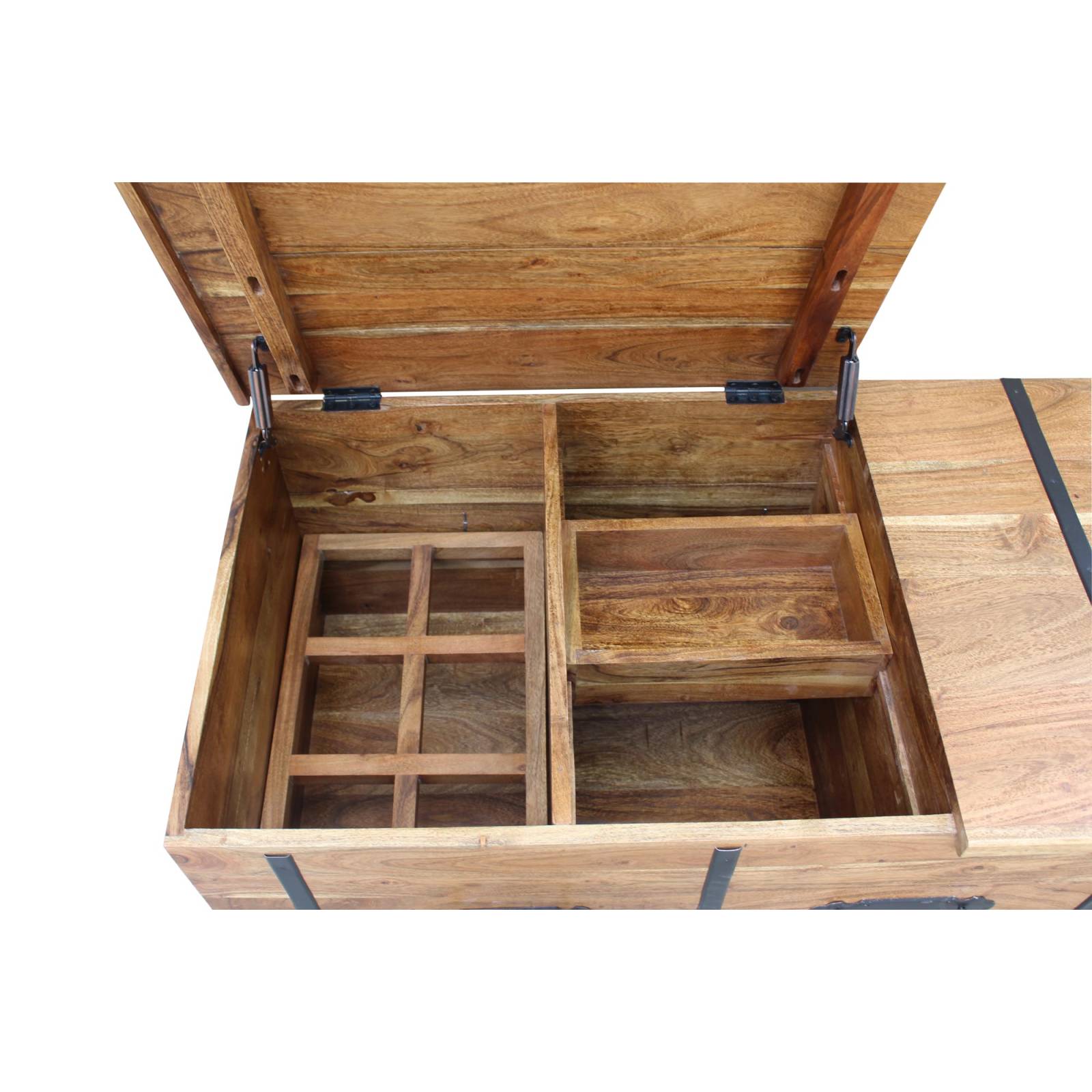 Table basse coffre rectangulaire en acacia massif