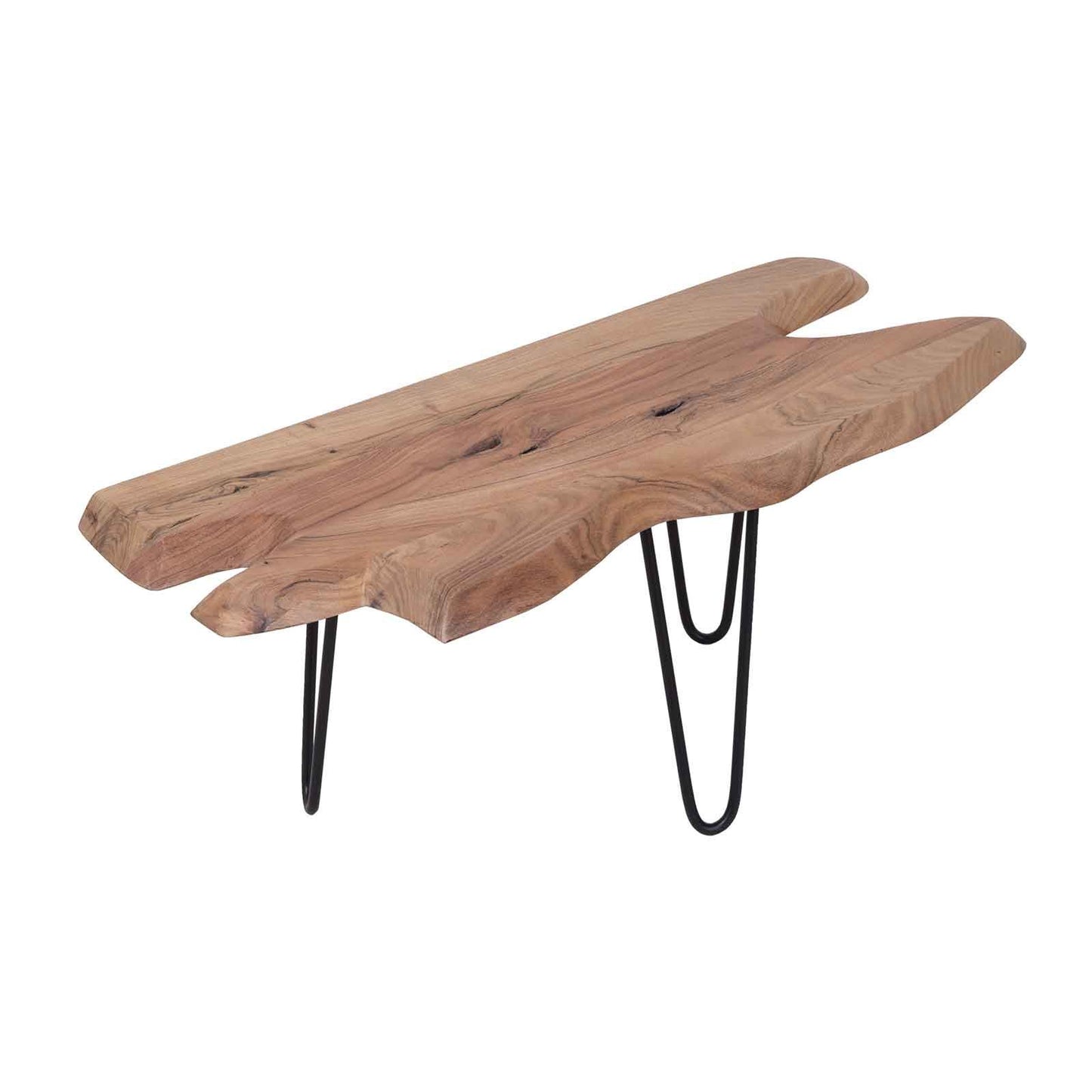 Table basse plateau bois brut | Acacia Racine