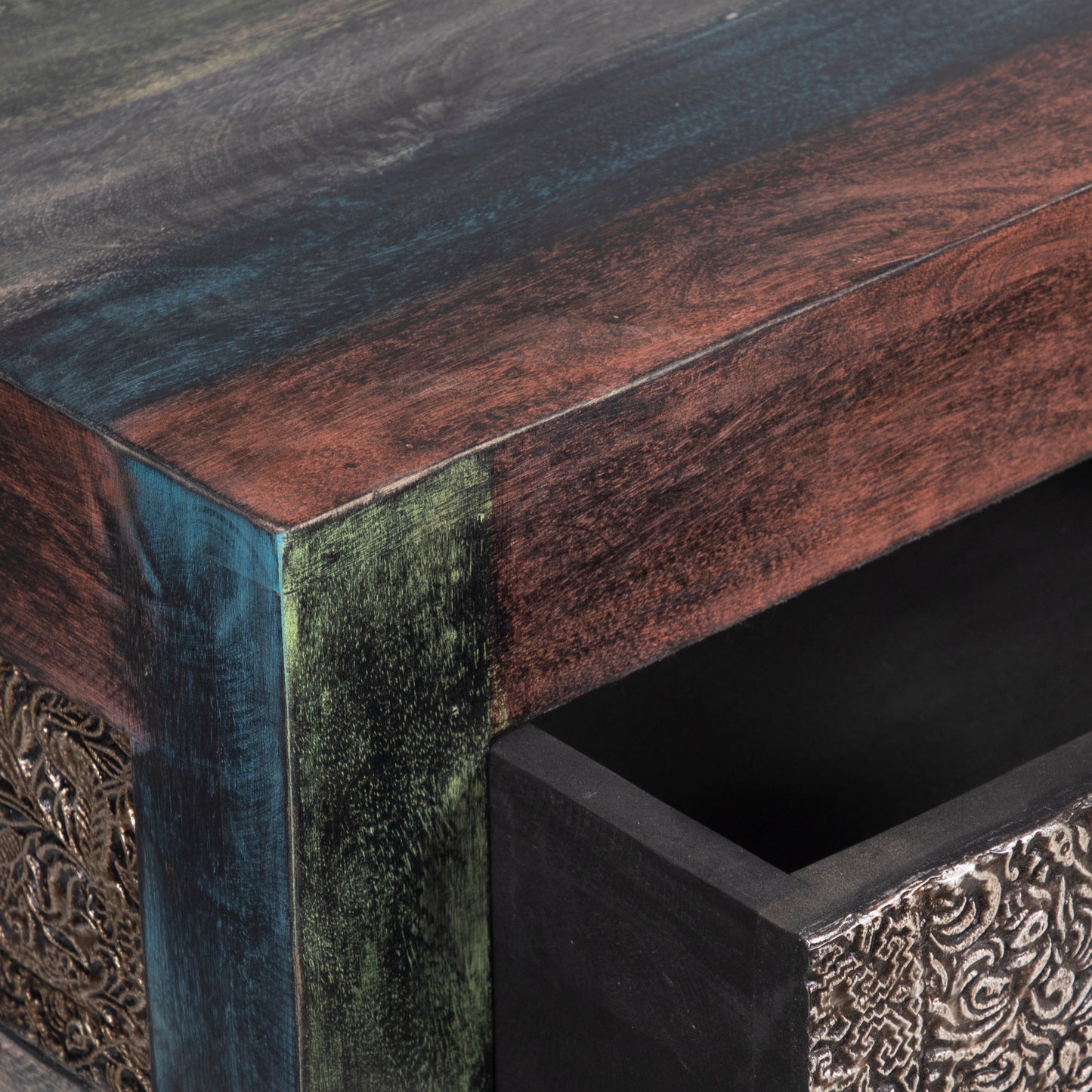 Console sculptée multicolore | Manguier Pushkar