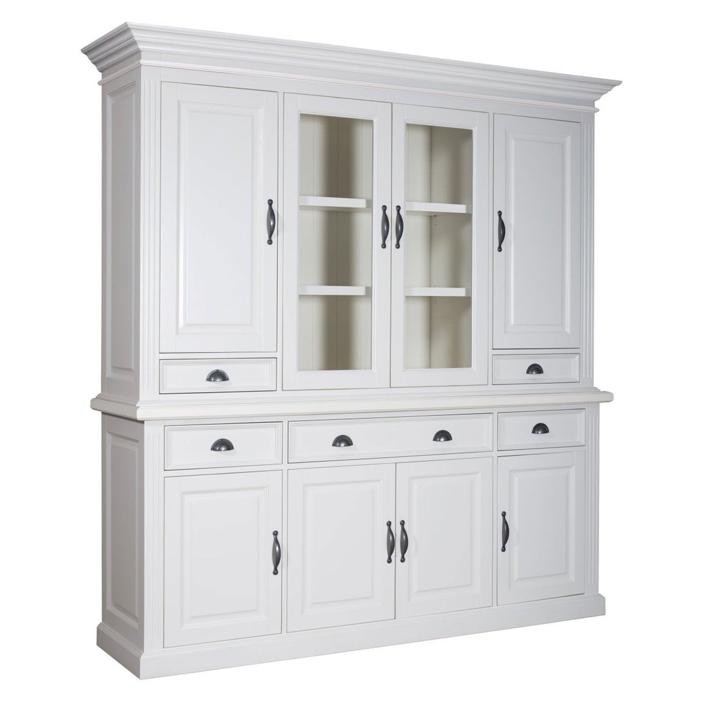 Buffet vaisselier 2x4 portes 5 tiroirs "Romance"