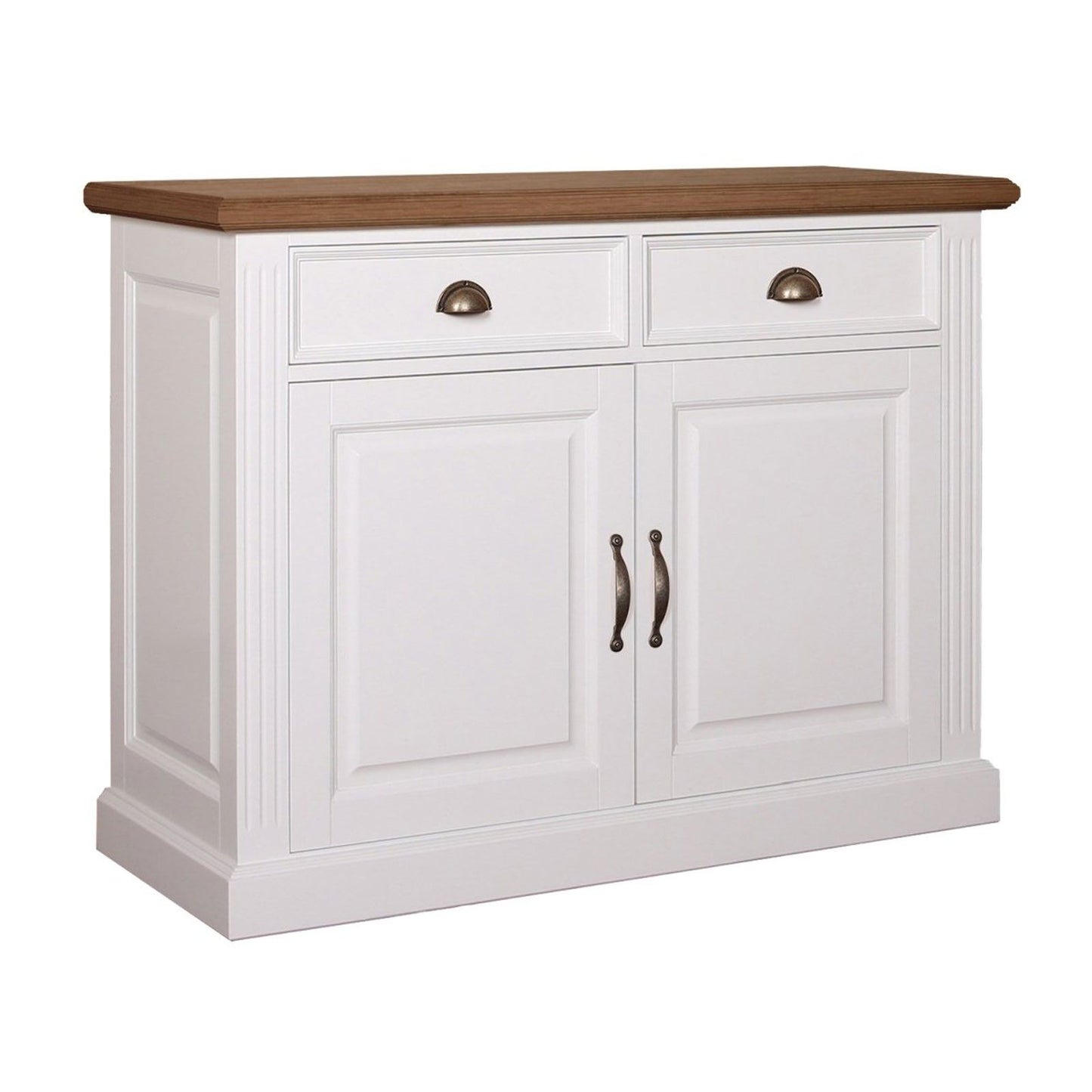 Bahut 2 portes 2 tiroirs "Chêne et Pin Romance"