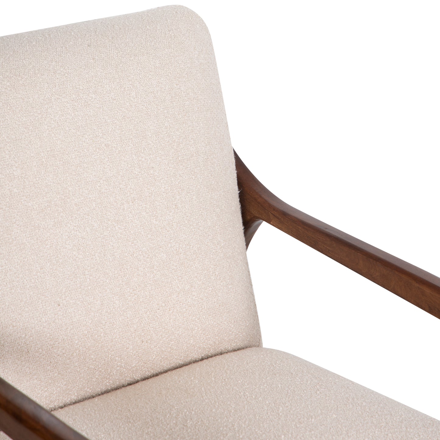 Fauteuil tissu bouclette gris | Jade