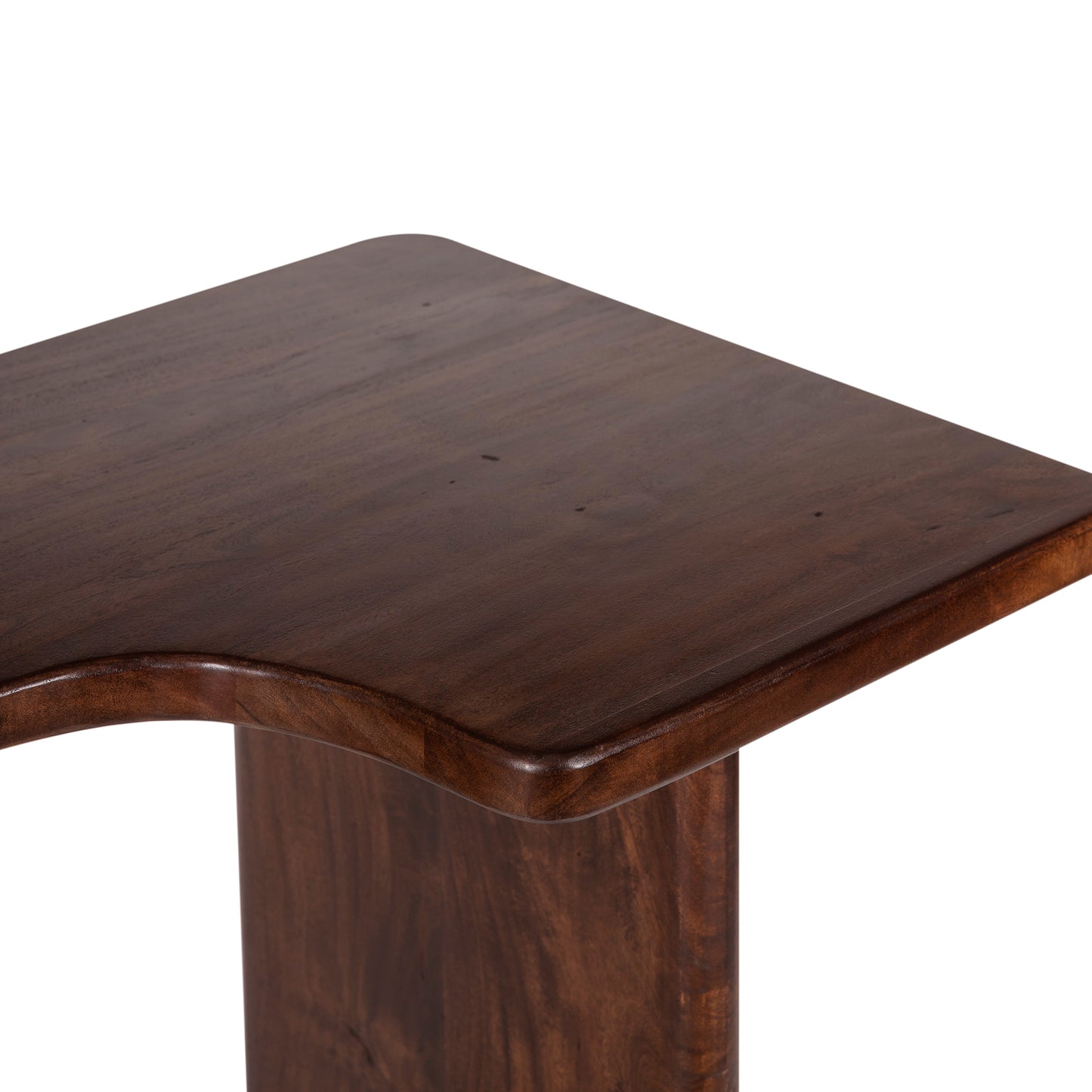 Vue de face du bureau bois massif Harrison