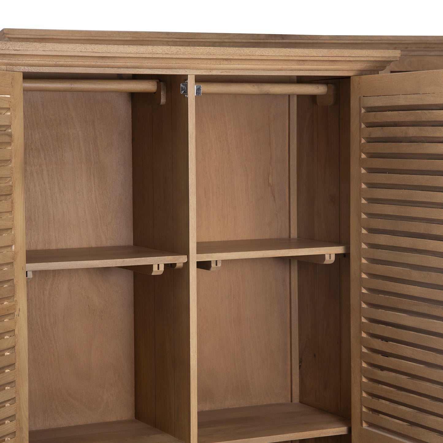 Armoire 4 portes bois massif en manguier – Paran