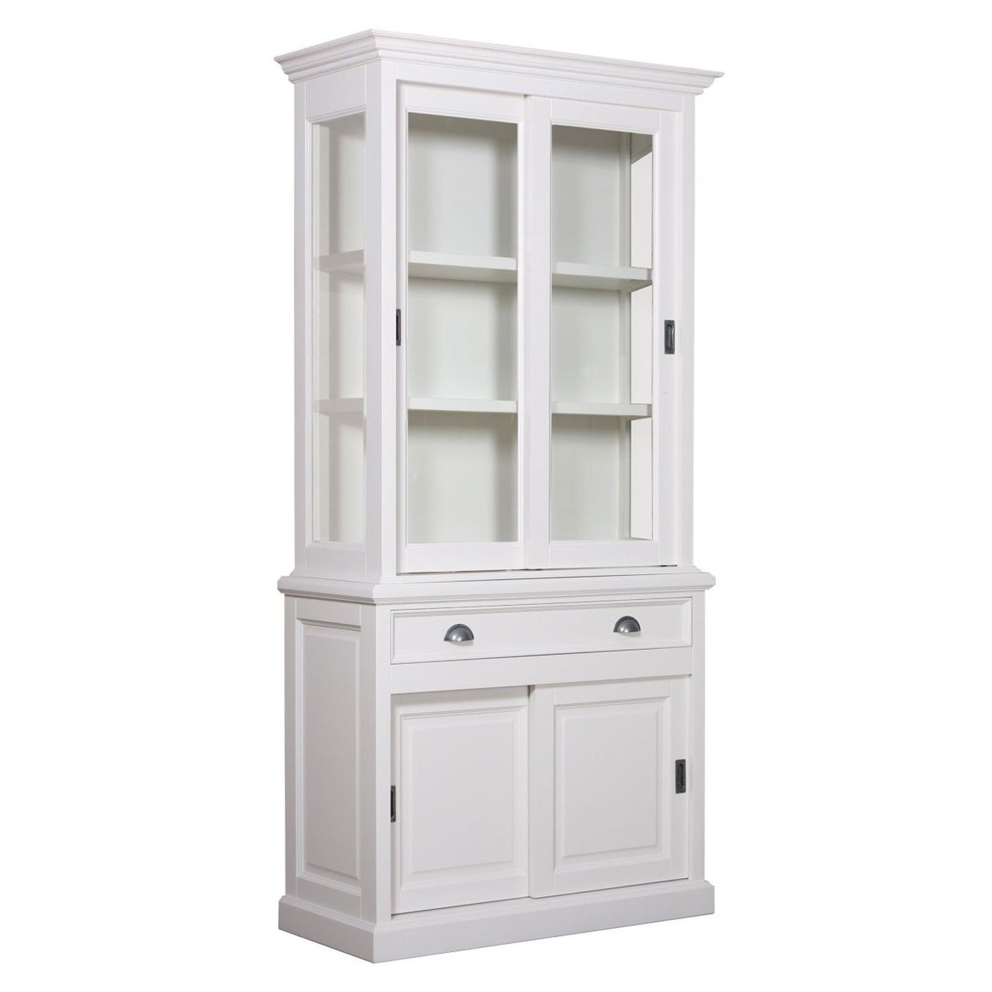 Vitrine 2x2 portes 1 tiroir | Pin Charme