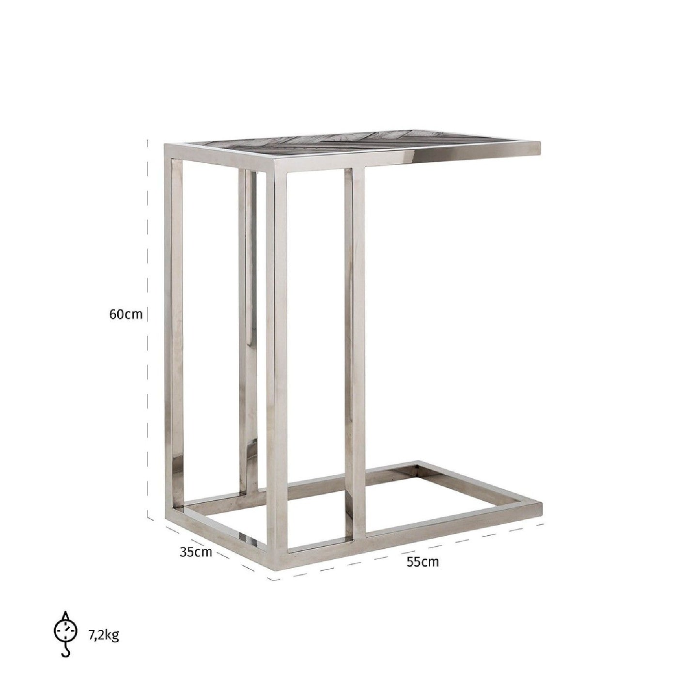 Table d'appoint Blackbone silver