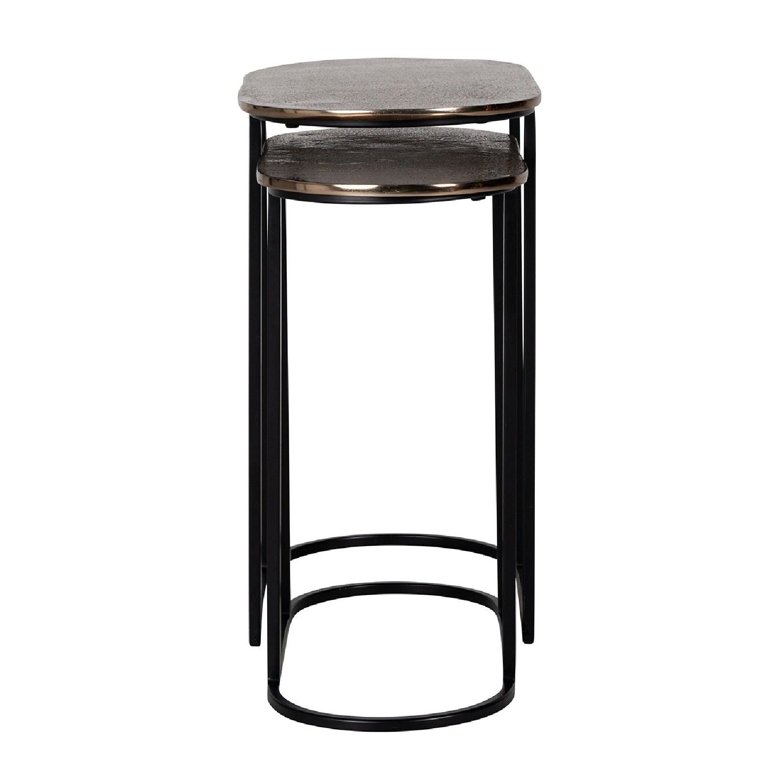 Table d'angle Chandon set de 2 ovale