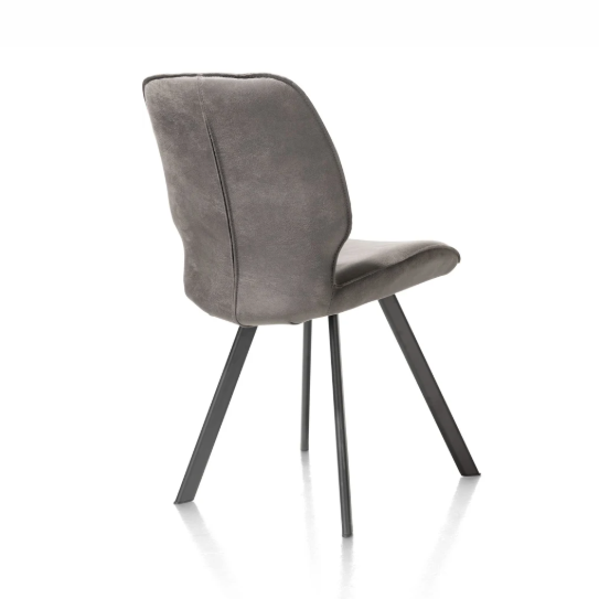 Chaise Cuir Noir Casse | Sasha