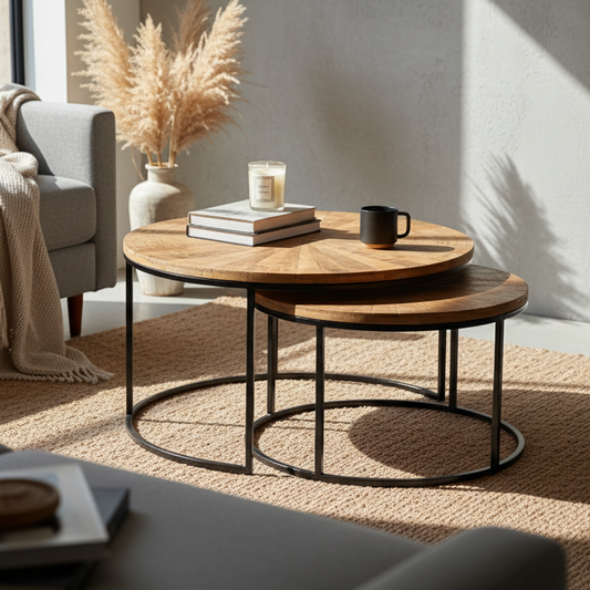 Tables basses rondes gigognes | Manguier Solaris