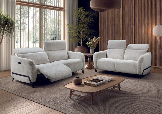 Sofá de 3 lugares com 2 poltronas reclináveis | Dallas