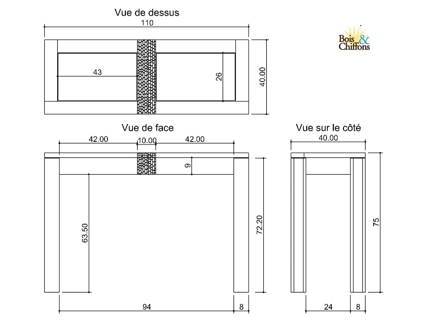 Meuble console | Acacia Tatoo