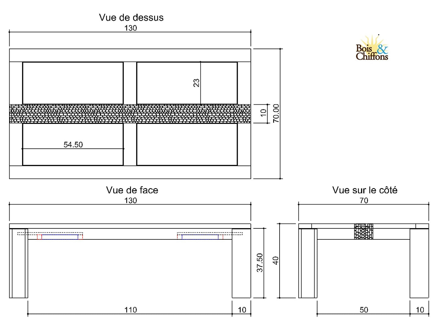 Table basse rectangulaire | Acacia Tatoo