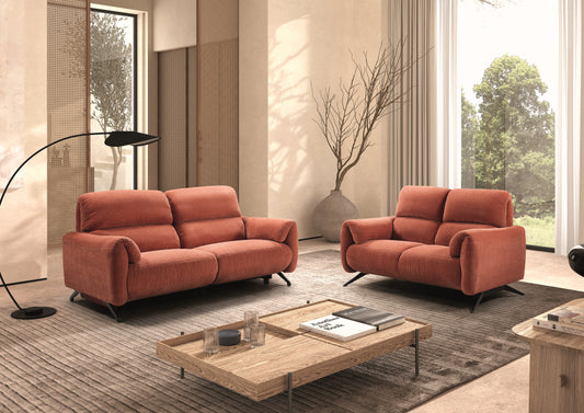 Sofá fixo de 2 lugares | Melbourne Terracotta