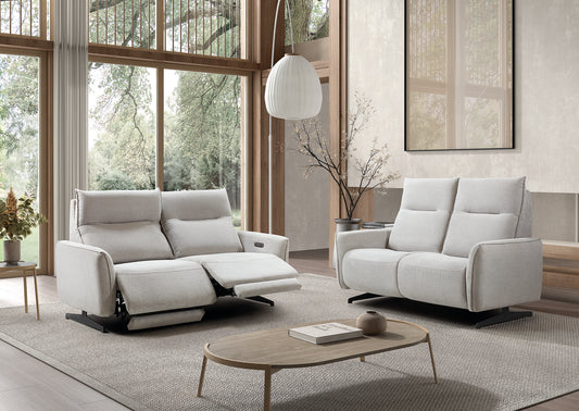 Sofá de 3 lugares com 2 poltronas reclináveis | Tóquio