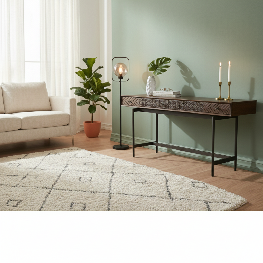 Consola com 2 gavetas | Contemporâneo