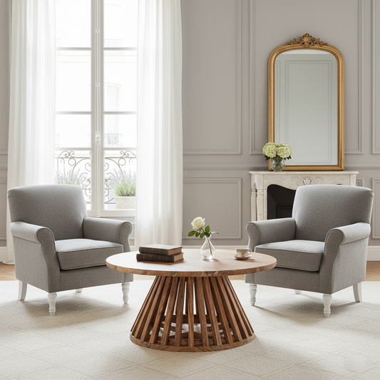 Table basse ronde bois massif | Acacia Kfir