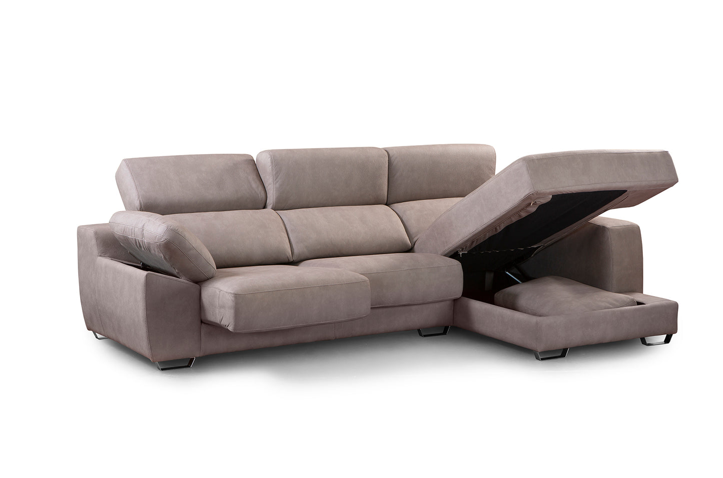 Sofá reclinable eléctrico de 2 plazas con chaise longue | Gwalior