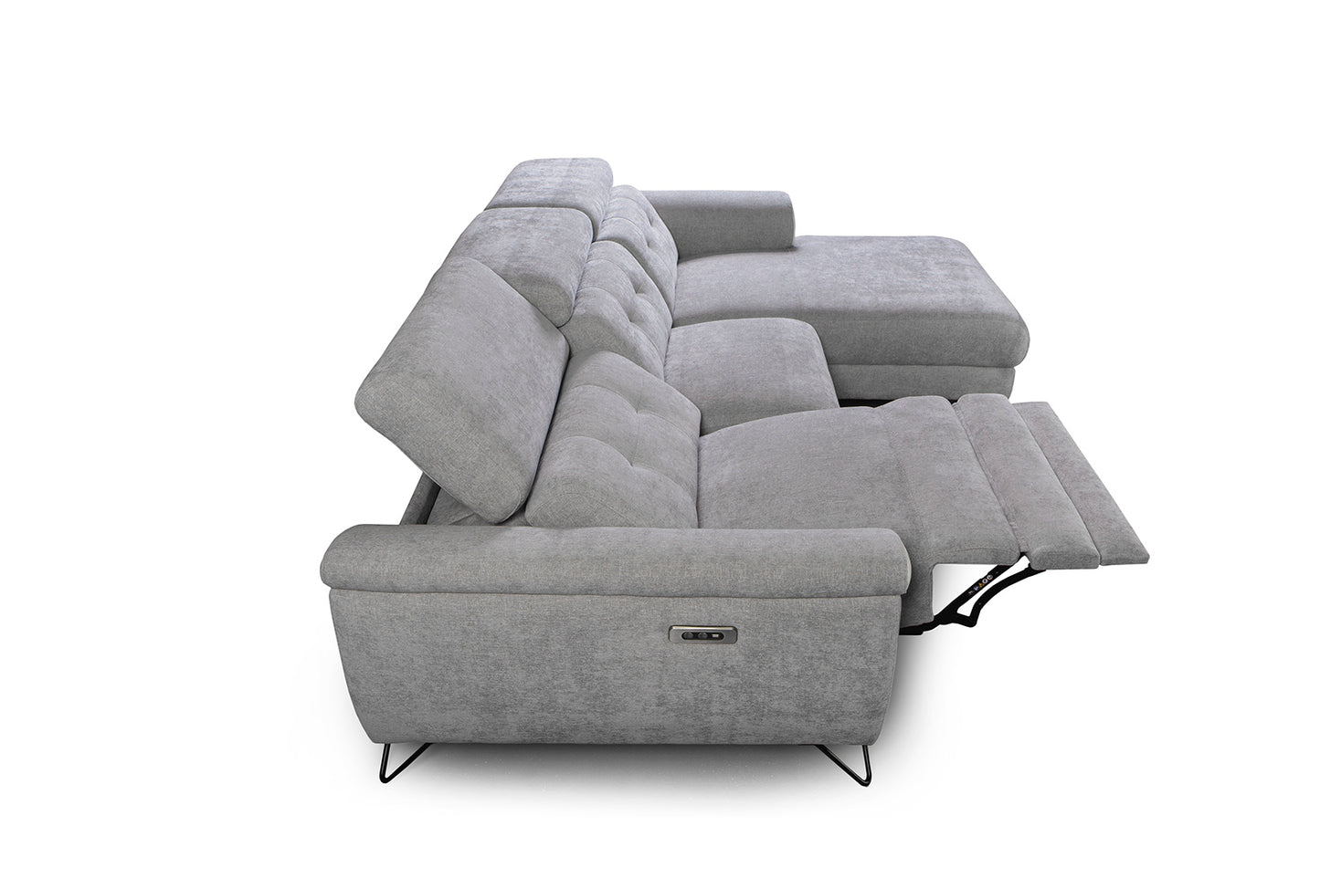 Canapé inclinable électrique 2 places avec chaise longue | Gwalior