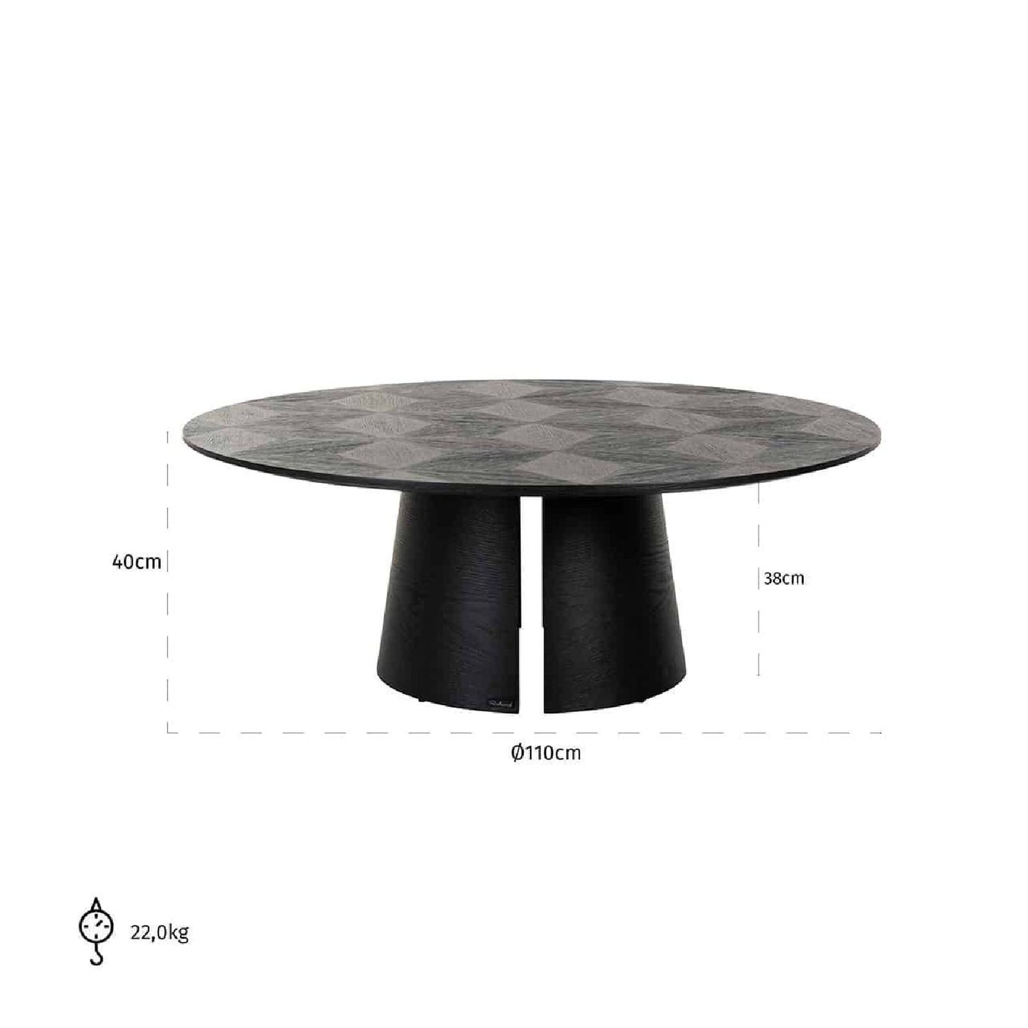 Mesa de centro Blax 110Ø (preta)