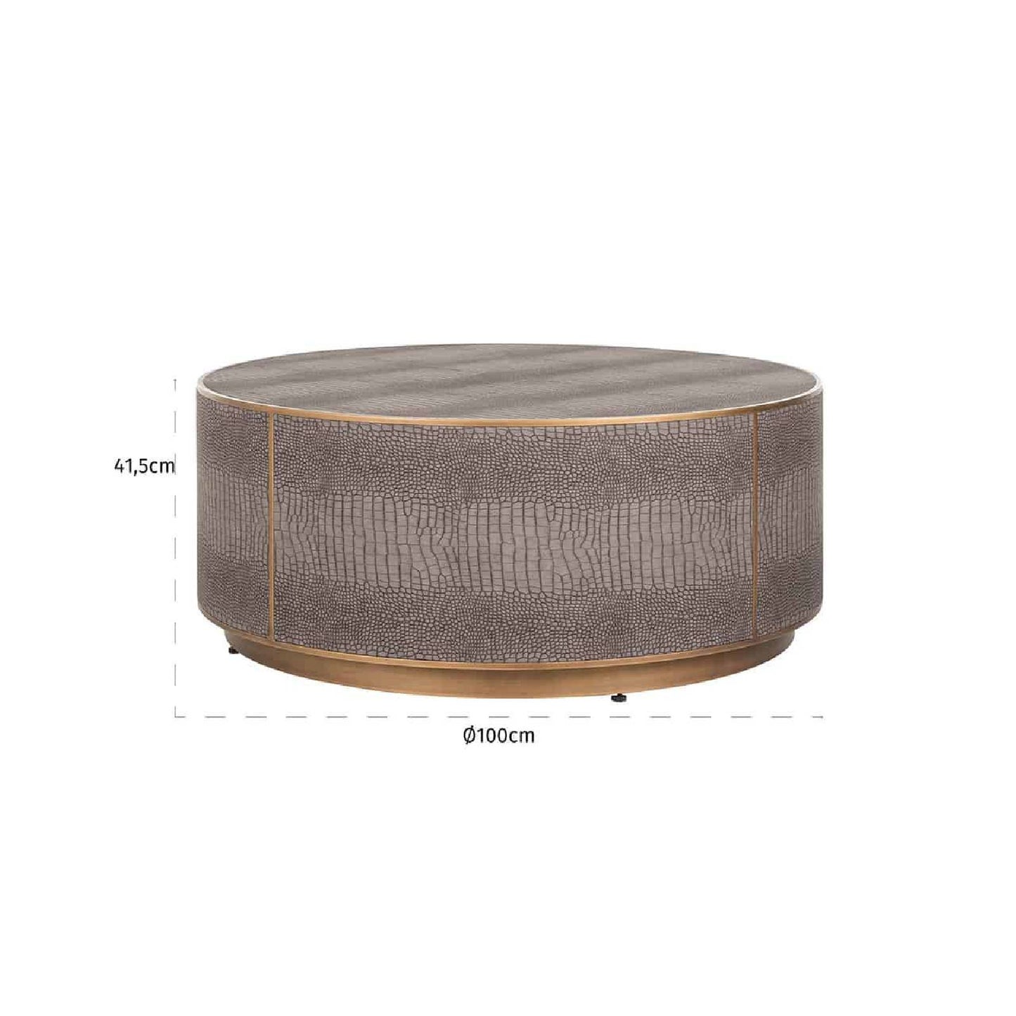 Mesa de centro Classio 100Ø (ouro escovado)